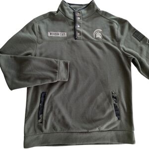 Colosseum MSU Military Appreciation Fleece Pullover Size Large